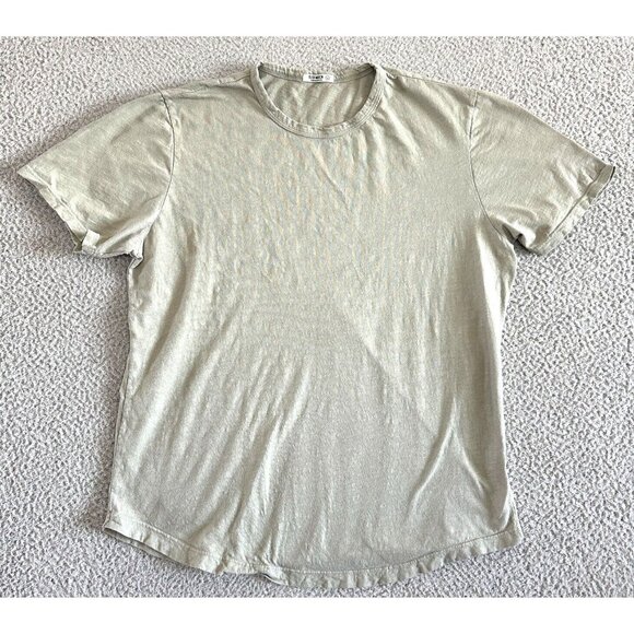Buck Mason Other - Buck Mason Pima Cotton Curved Hem Crewneck Shirt Made USA Sage Green